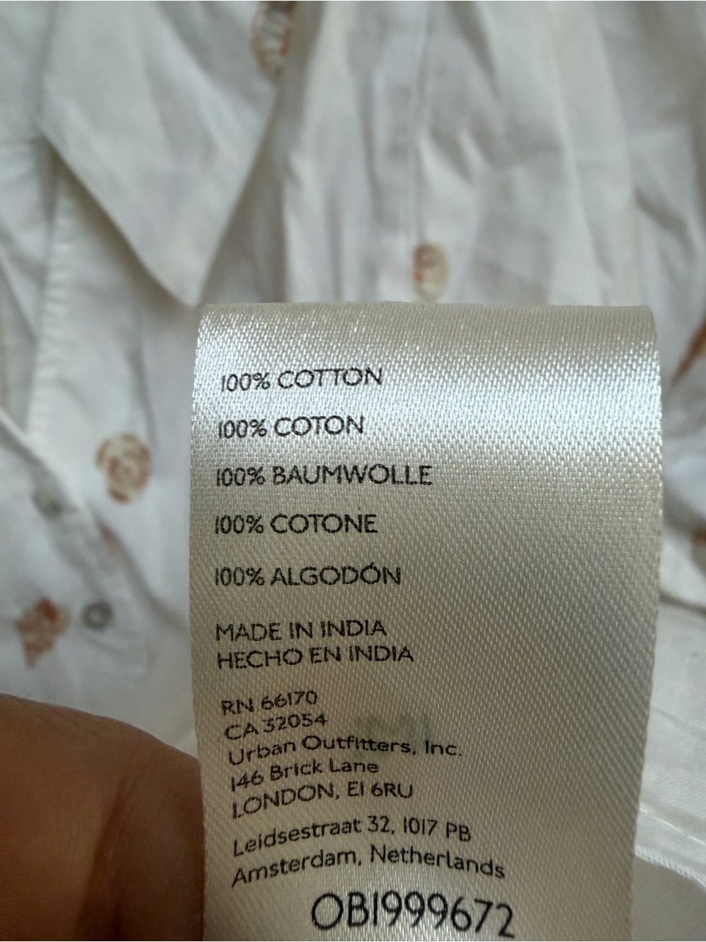 NWT Free People -Front Blouse with Shell Motif - Picture 6 of 7